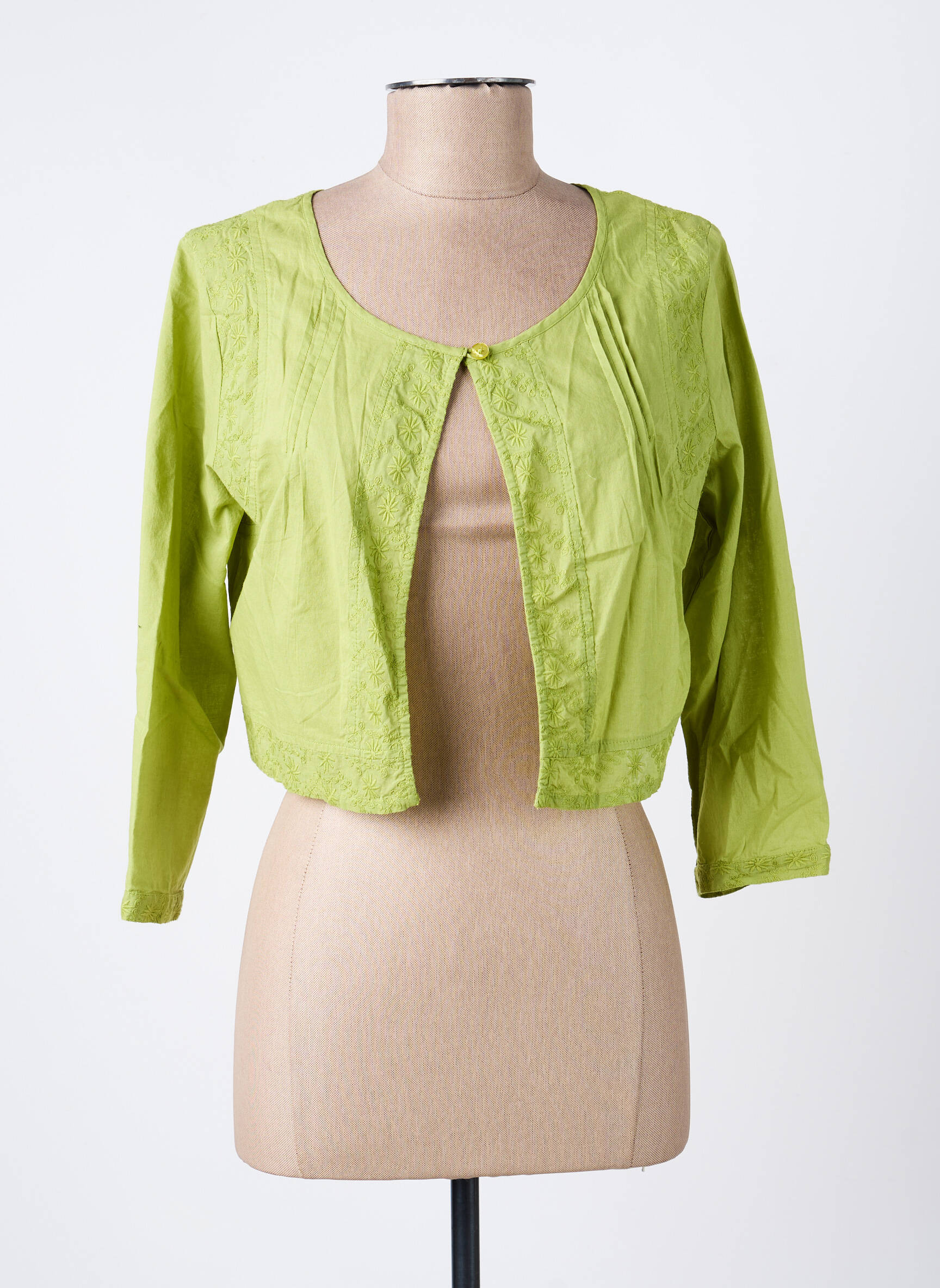 Boléro coupe cintrée vert AGATHE & LOUISE femme