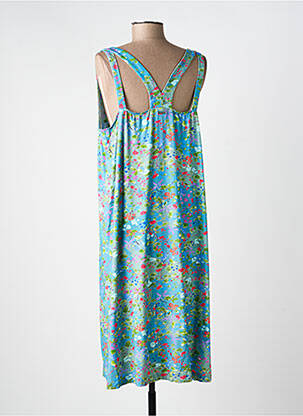 Robe mi-longue coupe fluide sans manche bleu AGATHE & LOUISE femme