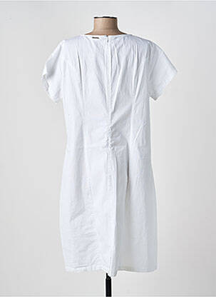 Robe mi-longue manches courtes manches courtes blanc AGATHE & LOUISE femme