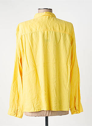 Chemisier tissage popeline manches longues jaune ANTONELLE femme