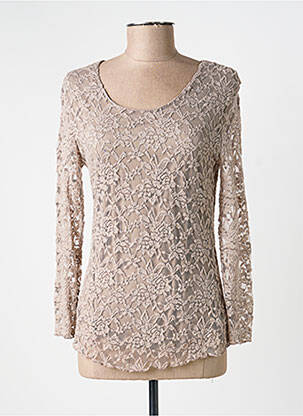 Top stretch manches longues gris SUZANNA femme