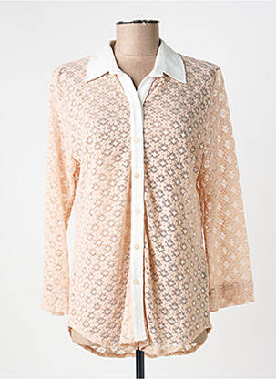 Chemisier coupe fluide manches longues rose HALOGENE femme