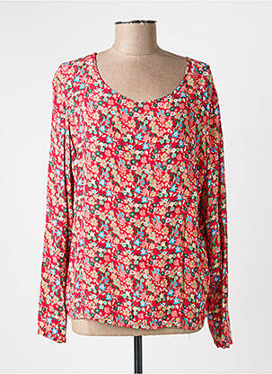 Blouse imprimé fleurs manches longues rose SURKANA femme