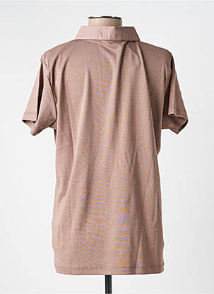 Polo stretch manches courtes marron FELINO femme