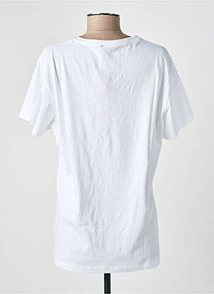 T-shirt sérigraphie avec strass manches courtes blanc FELINO femme