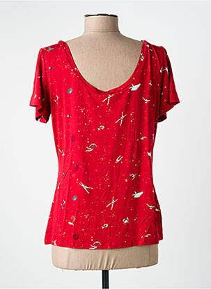 T-shirt imprimé fantaisie manches courtes rouge SURKANA femme