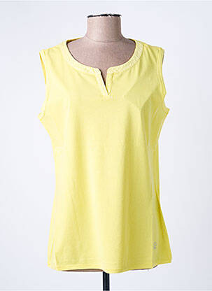 Top stretch sans manche jaune CONCEPT K femme