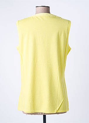 Top stretch sans manche jaune CONCEPT K femme