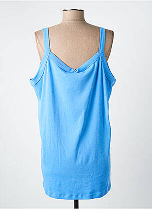 Top stretch fines bretelles bleu FELINO femme