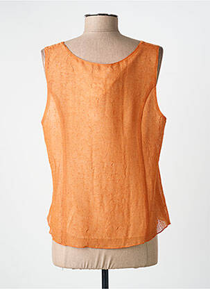 Top coupe fluide sans manche orange GEVANA femme