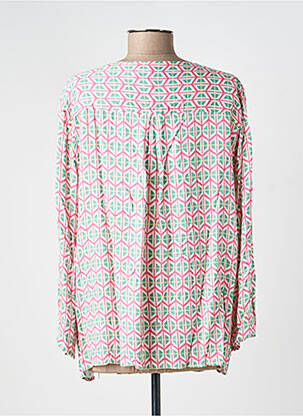Blouse tissage popeline manches longues rose BARILOCHE femme
