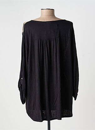 Tunique manches longues col v noir SUZANNA femme