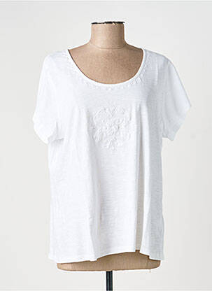 T-shirt coupe droite manches courtes blanc AGATHE & LOUISE femme