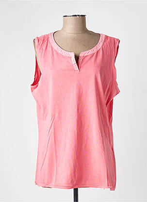 Débardeur stretch sans manche rose CONCEPT K femme