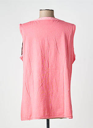 Débardeur stretch sans manche rose CONCEPT K femme