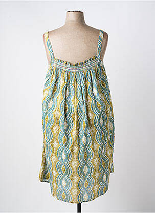 Robe mi-longue coupe fluide sans manche vert AGATHE & LOUISE femme