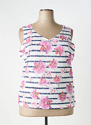 Top tissage jersey sans manche bleu CONCEPT K femme