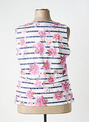 Top stretch sans manche bleu CONCEPT K femme