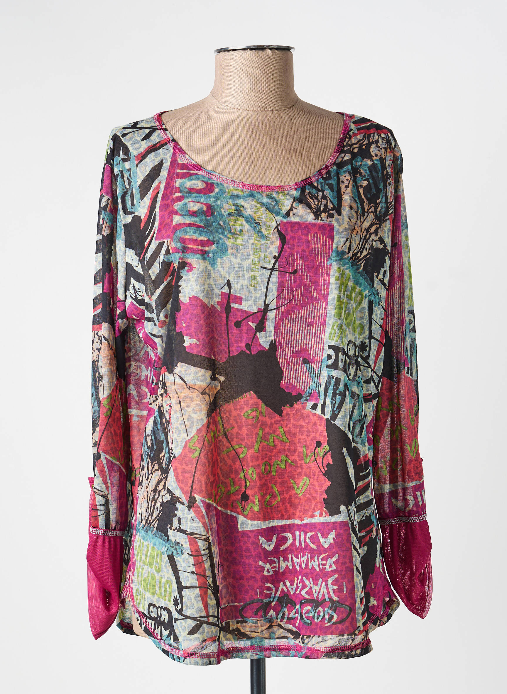 Top stretch manches longues violet KAKIE femme