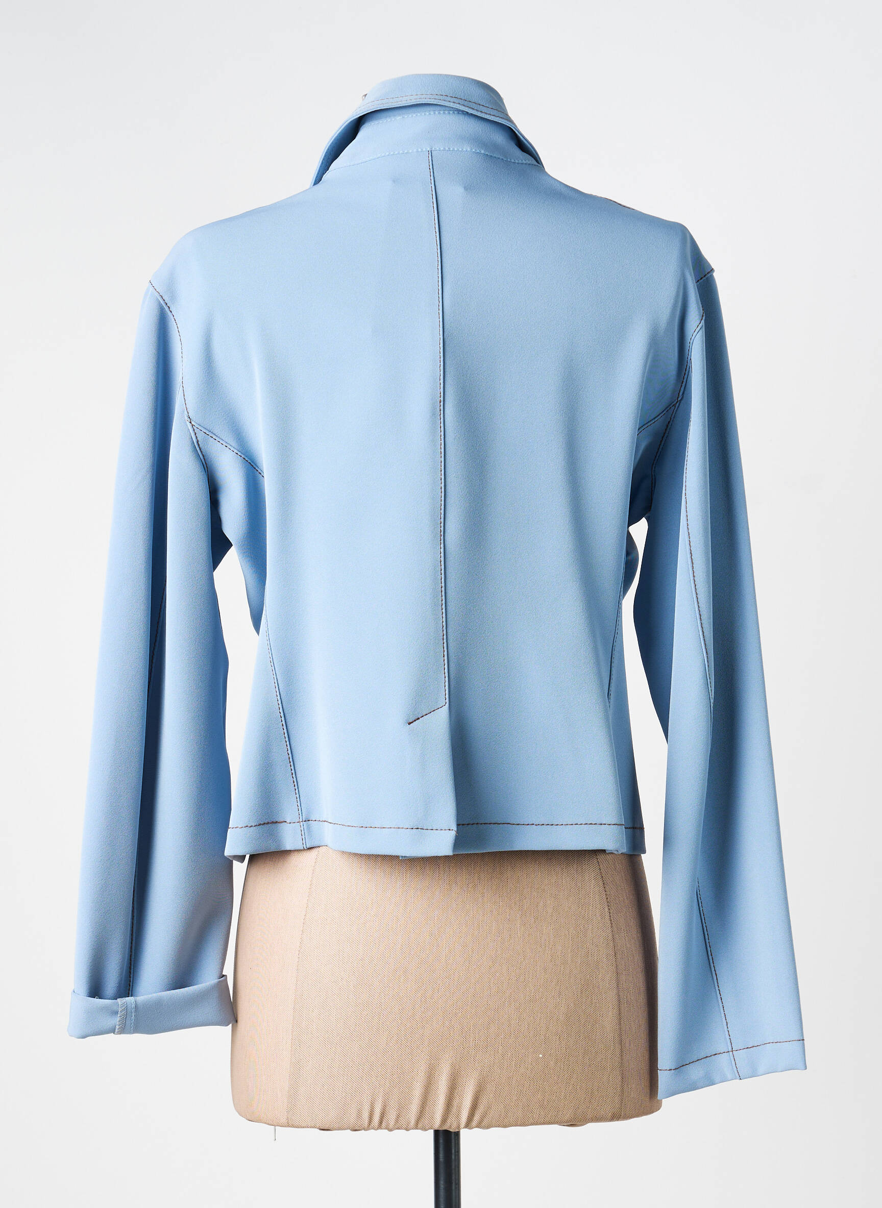 Veste casual poches bleu BAI AMOUR femme