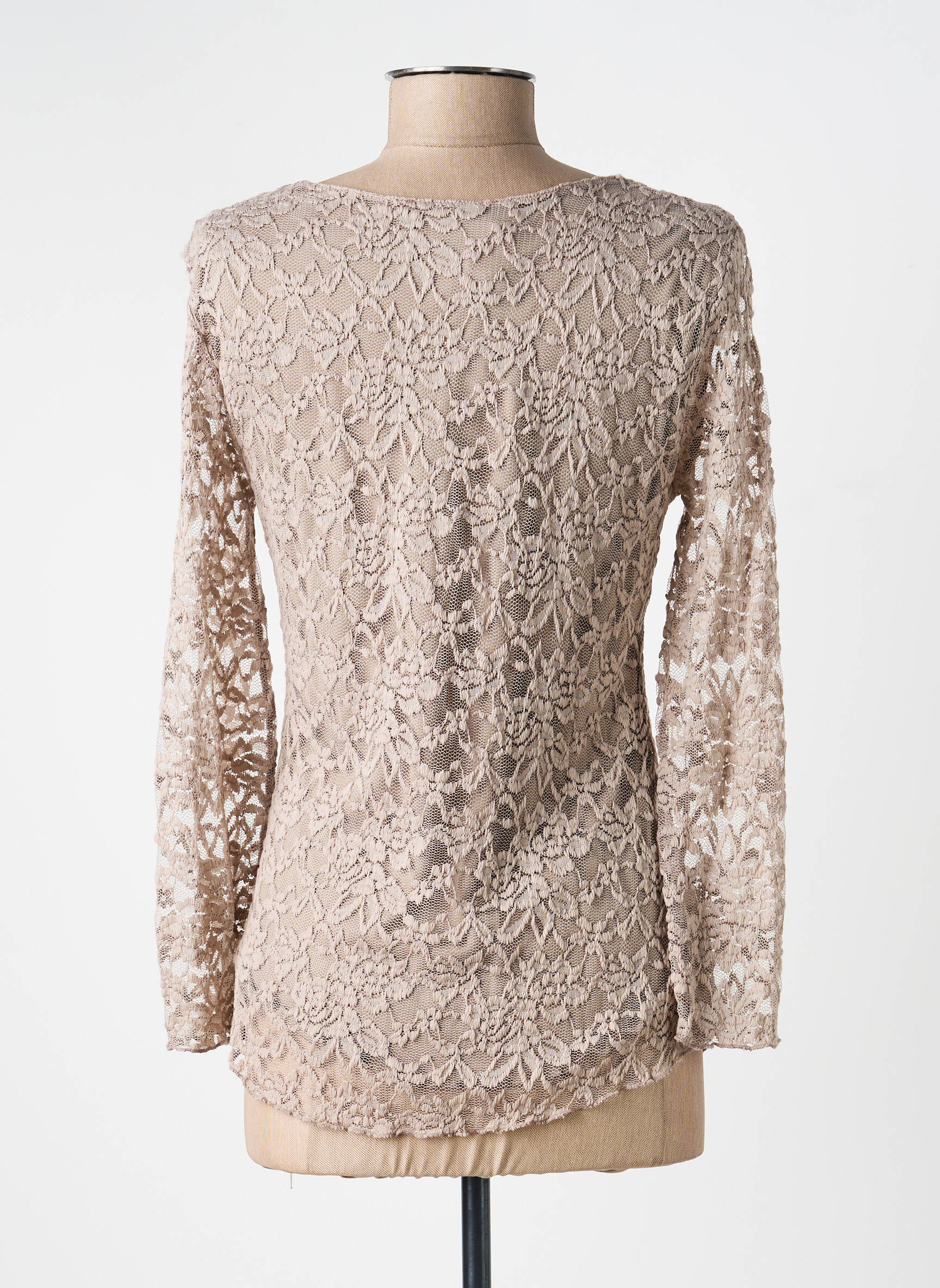 Top stretch manches longues gris SUZANNA femme