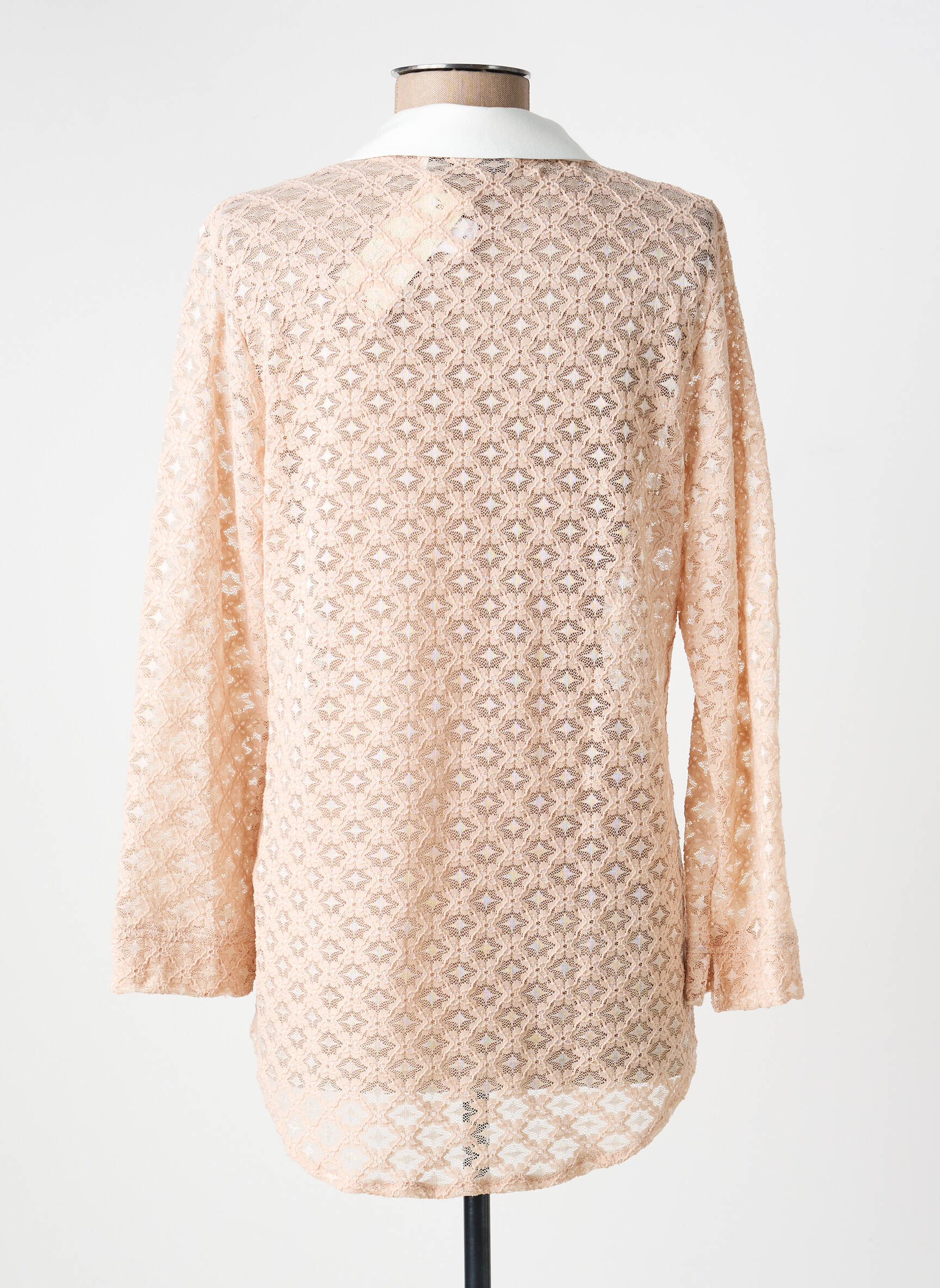 Chemisier coupe fluide manches longues rose HALOGENE femme