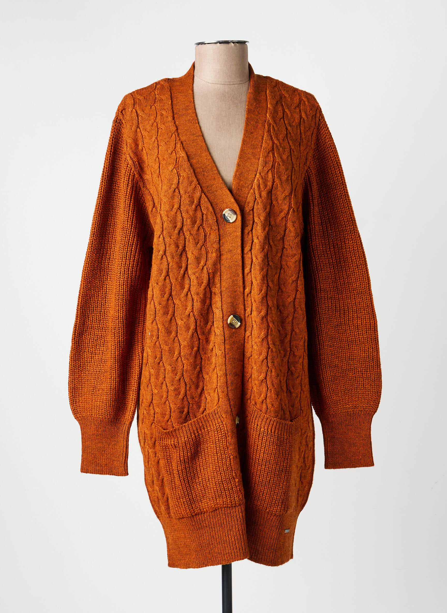 Veste casual poches marron AGATHE & LOUISE femme