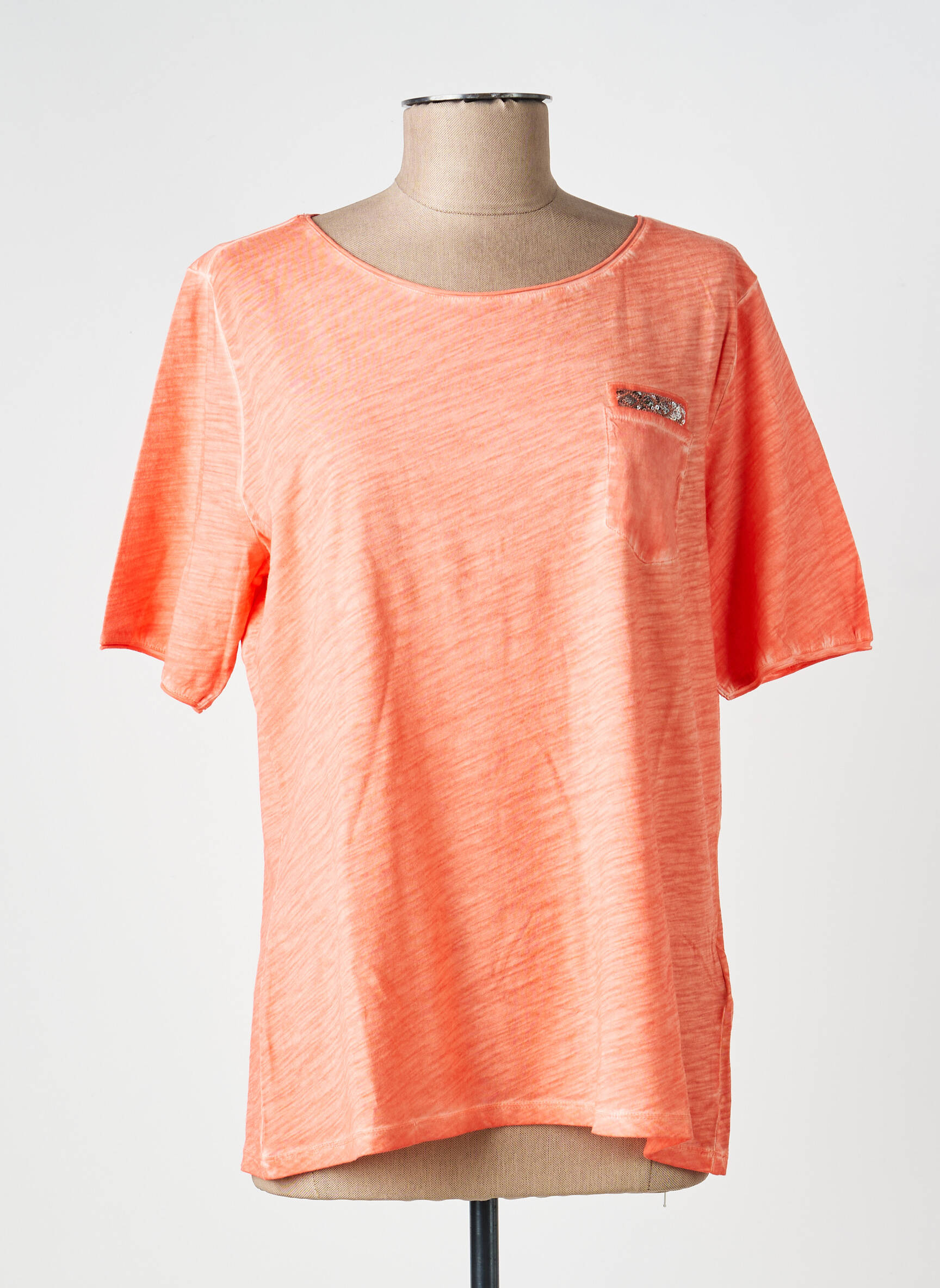 T-shirt stretch manches courtes rose CONCEPT K femme