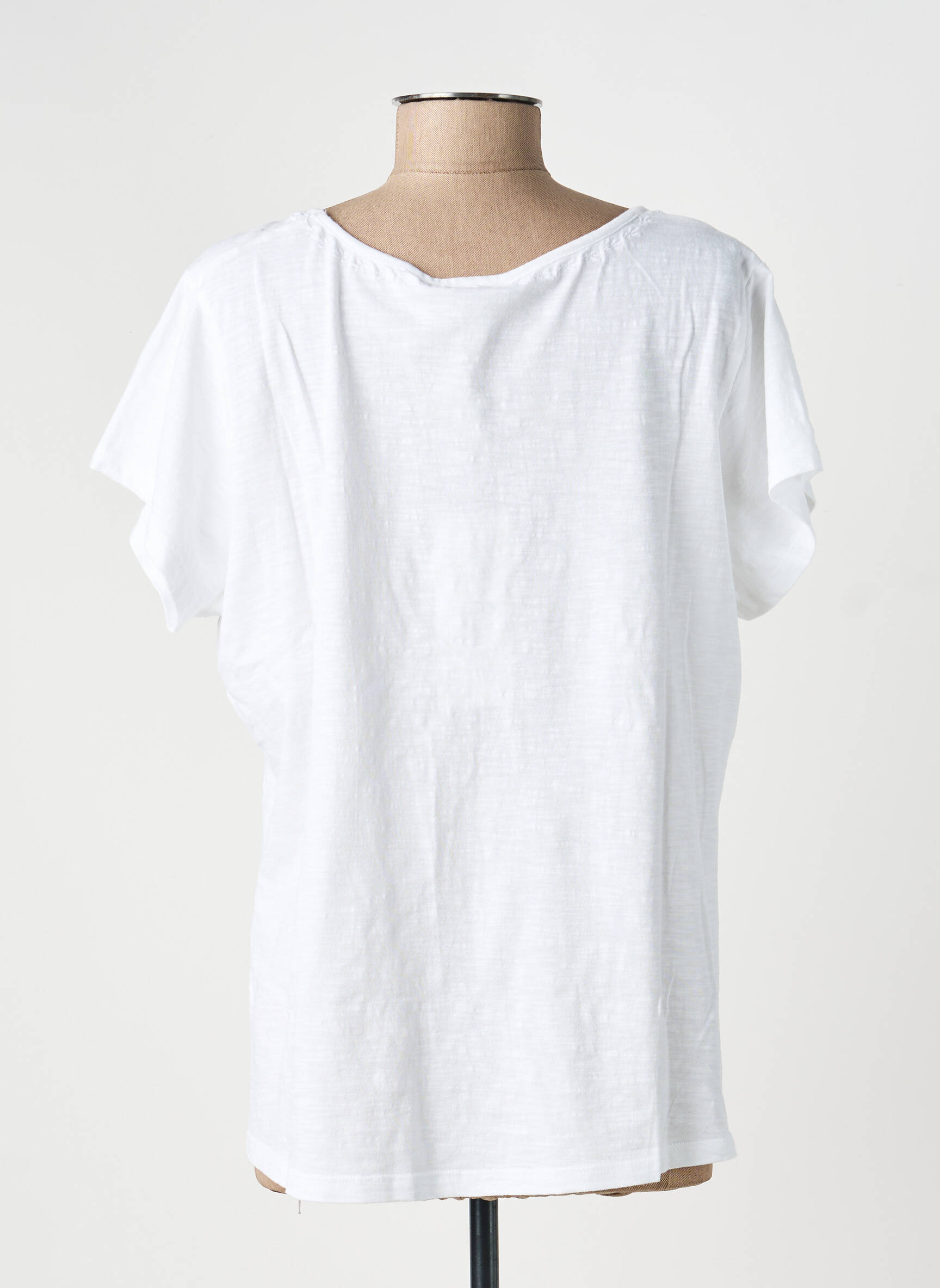 T-shirt coupe droite manches courtes blanc AGATHE & LOUISE femme