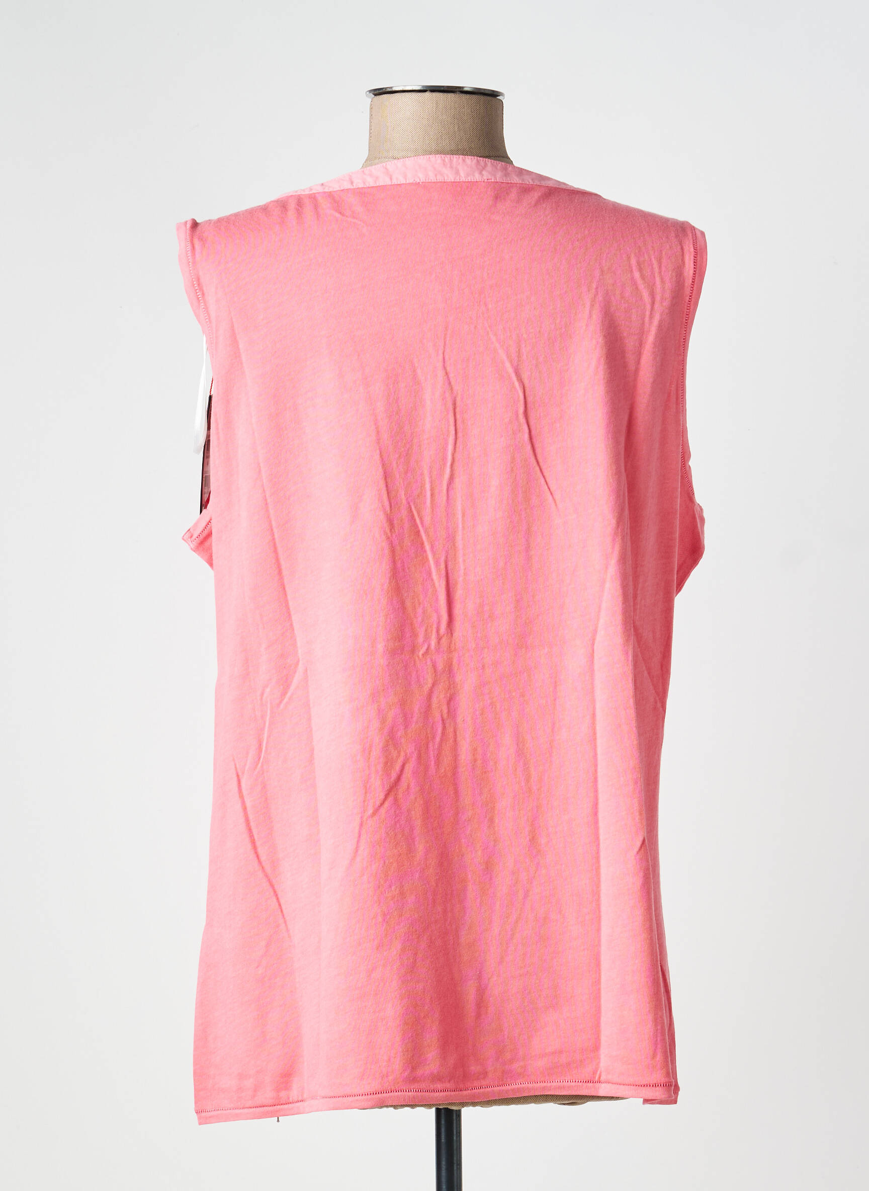 Débardeur stretch sans manche rose CONCEPT K femme