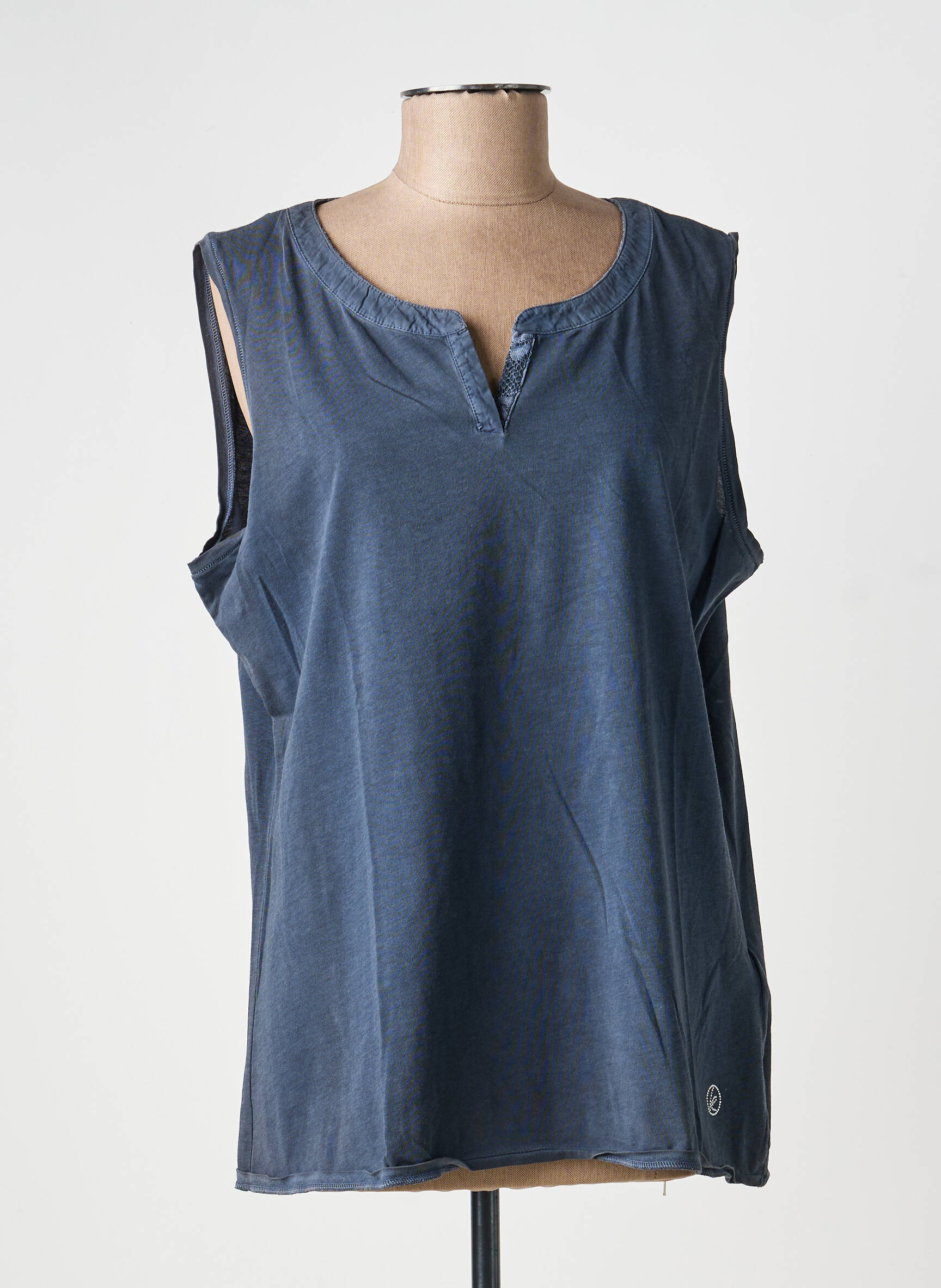 Débardeur stretch sans manche gris CONCEPT K femme