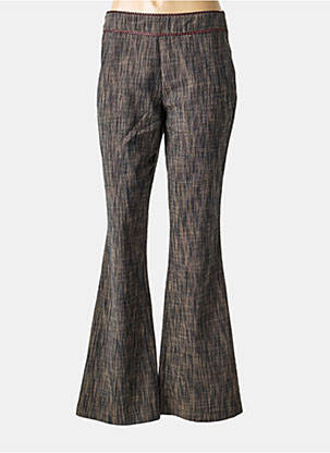 Pantalon flare taille normale taille normale marron EXTENZO PARIS femme