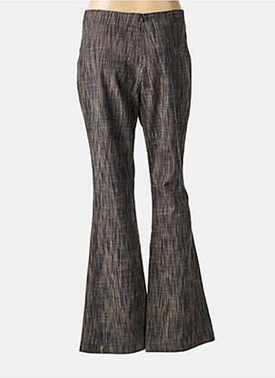 Pantalon flare taille normale taille normale marron EXTENZO PARIS femme