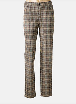 Pantalon droit stretch taille normale marron BARILOCHE femme