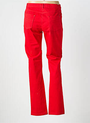 Pantalon droit stretch taille normale rouge FREDA femme