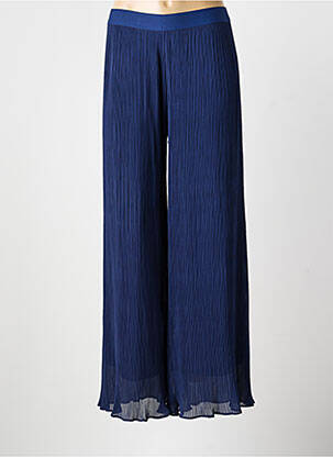 Pantalon large coupe fluide taille normale bleu BARILOCHE femme