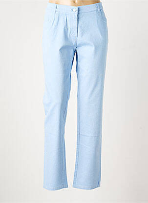 Pantalon droit stretch taille normale bleu FREDA femme