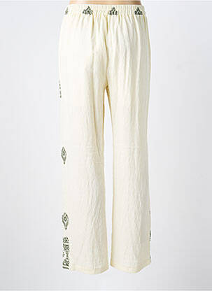 Pantalon droit taille élastique taille normale beige J&H FASHION femme