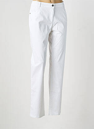 Pantalon droit stretch taille normale blanc FREDA femme