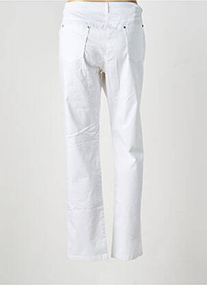 Pantalon droit stretch taille normale blanc FREDA femme