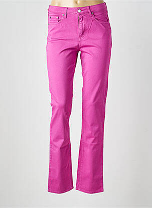 Pantalon droit stretch taille normale rose KANOPE femme