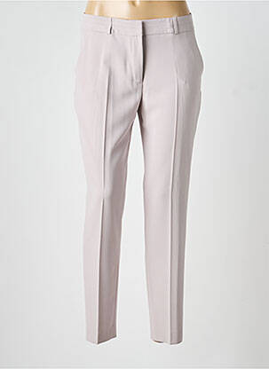 Pantalon droit tissage crêpe taille normale beige ANTONELLE femme