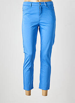 Pantalon 7/8 stretch taille normale bleu KANOPE femme