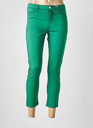 Pantalon 7/8 stretch taille normale vert KANOPE femme