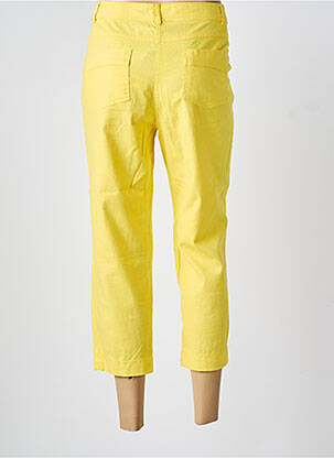 Pantalon 7/8 fermeture zippée sous rabat boutonné taille normale jaune FELINO femme