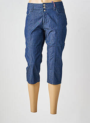Pantacourt stretch taille normale bleu KANOPE femme
