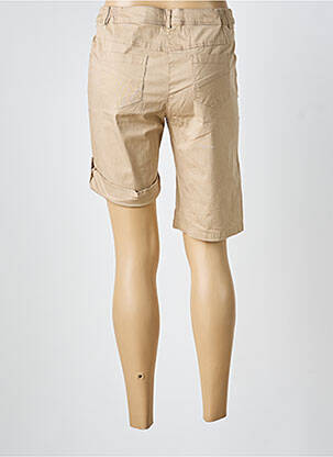 Bermuda tissage popeline taille normale beige AGATHE & LOUISE femme