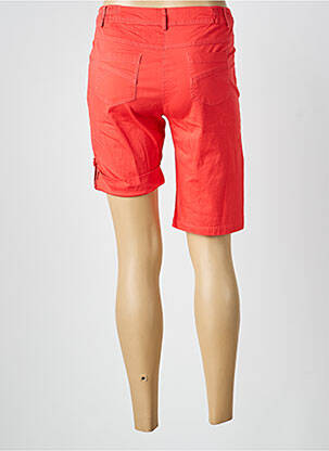 Bermuda tissage popeline taille normale rouge AGATHE & LOUISE femme