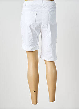 Bermuda tissage popeline taille normale blanc AGATHE & LOUISE femme