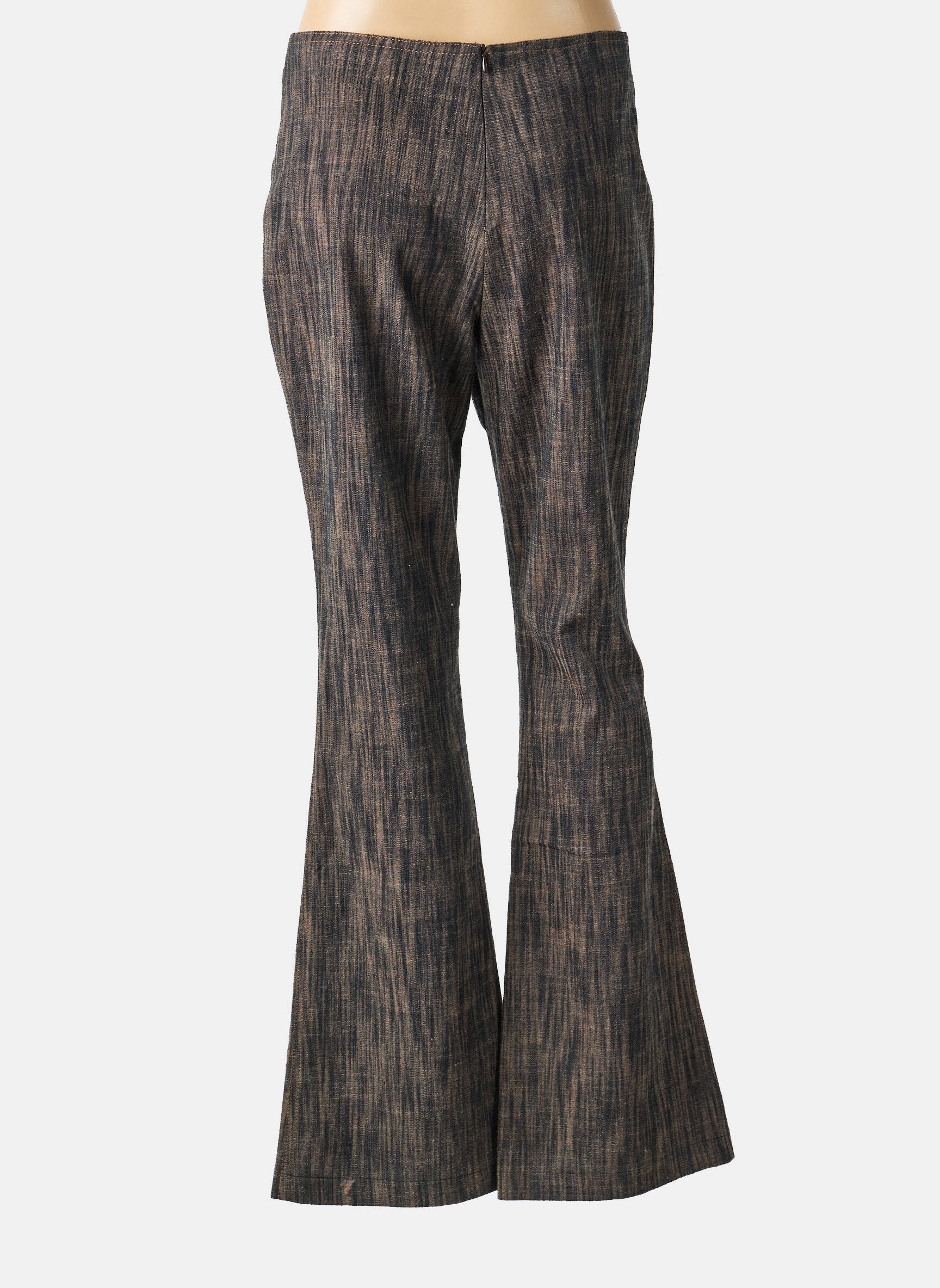 Pantalon flare taille normale taille normale marron EXTENZO PARIS femme